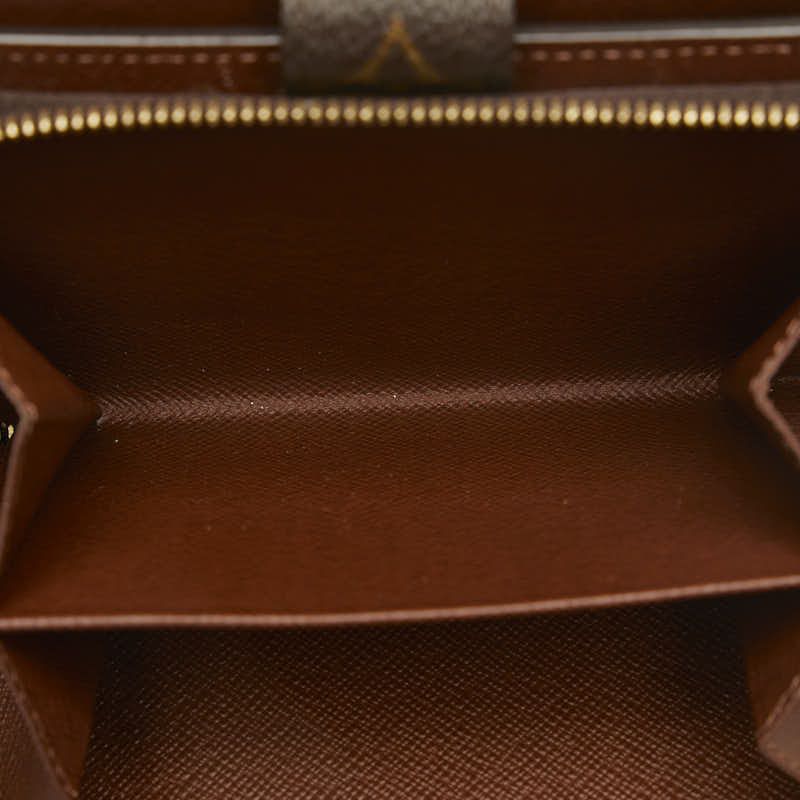 Louis Vuitton Monogram Port Papier Jeep Double Folded Wallet M61207 Brown PVC Leather  Louis Vuitton