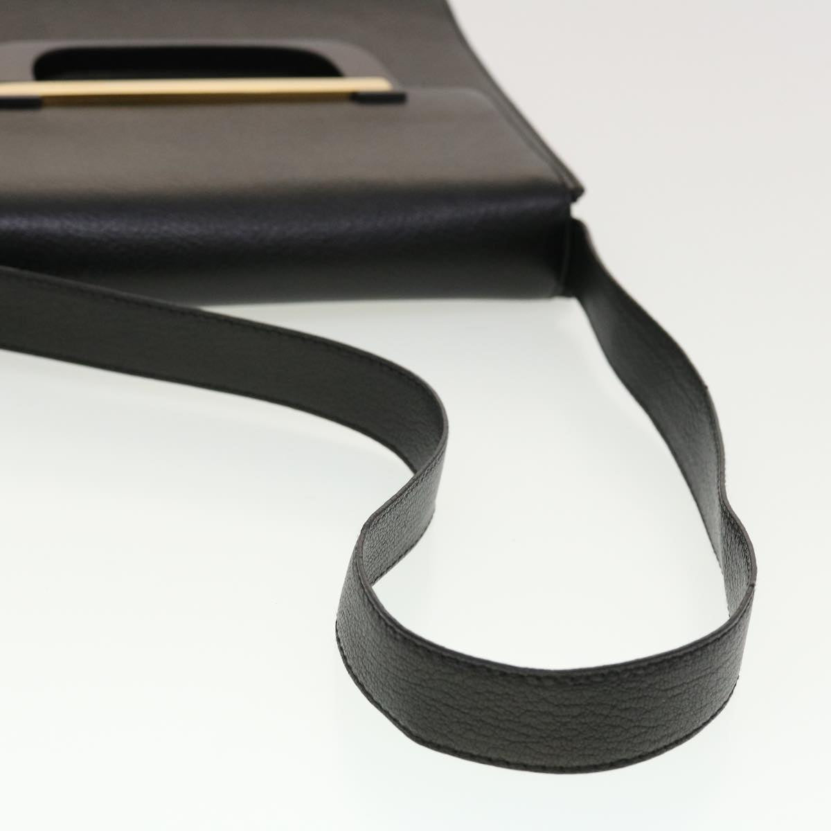 GUCCI Shoulder Bag Leather Black 41263