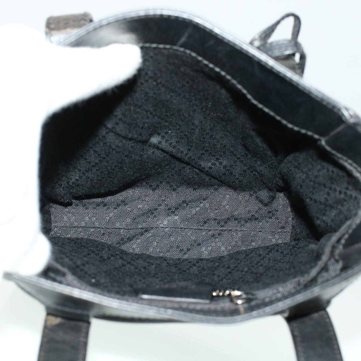 GUCCI Hand Bag Nylon Leather Black 000.2854.0500.5 41267