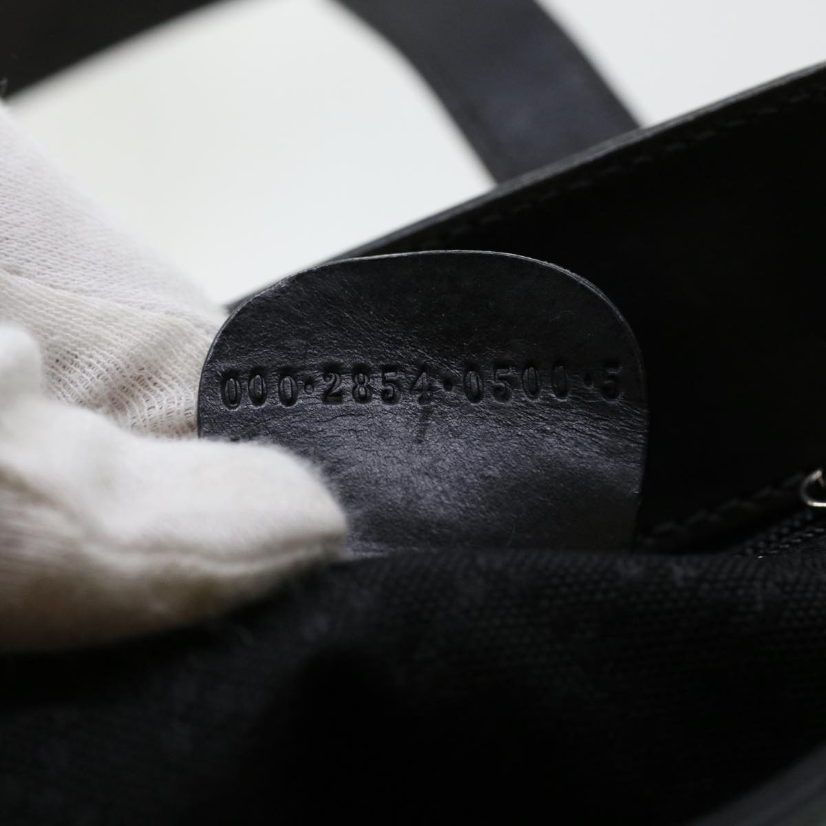GUCCI Hand Bag Nylon Leather Black 000.2854.0500.5 41267