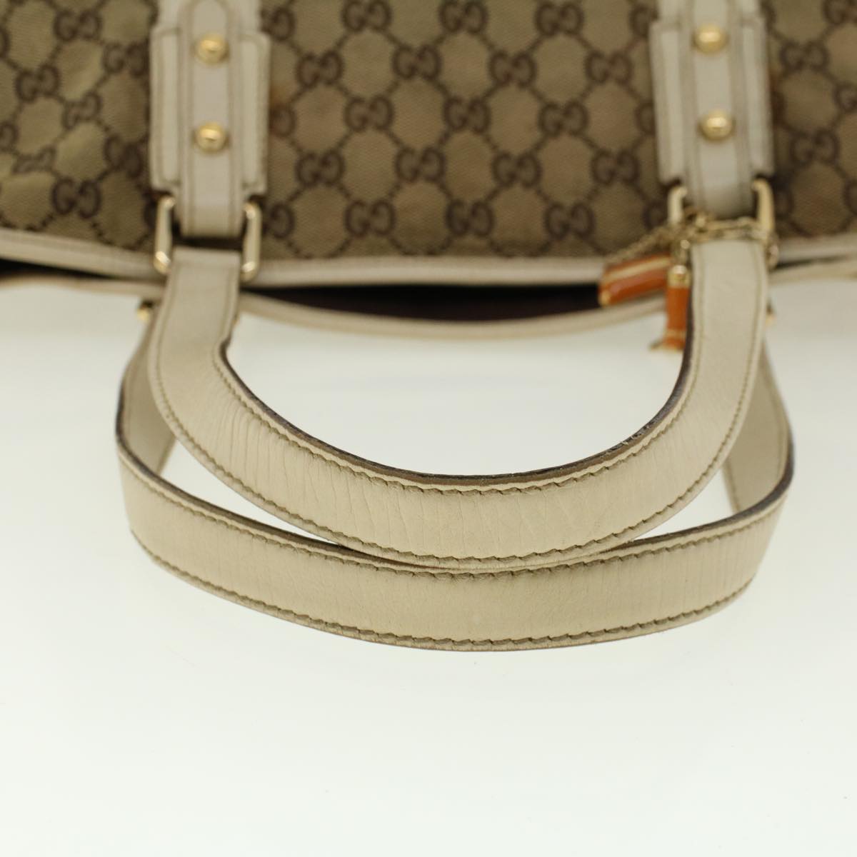 GUCCI GG Canvas Sherry Line Tote Bag Beige Yellow 137396 41322