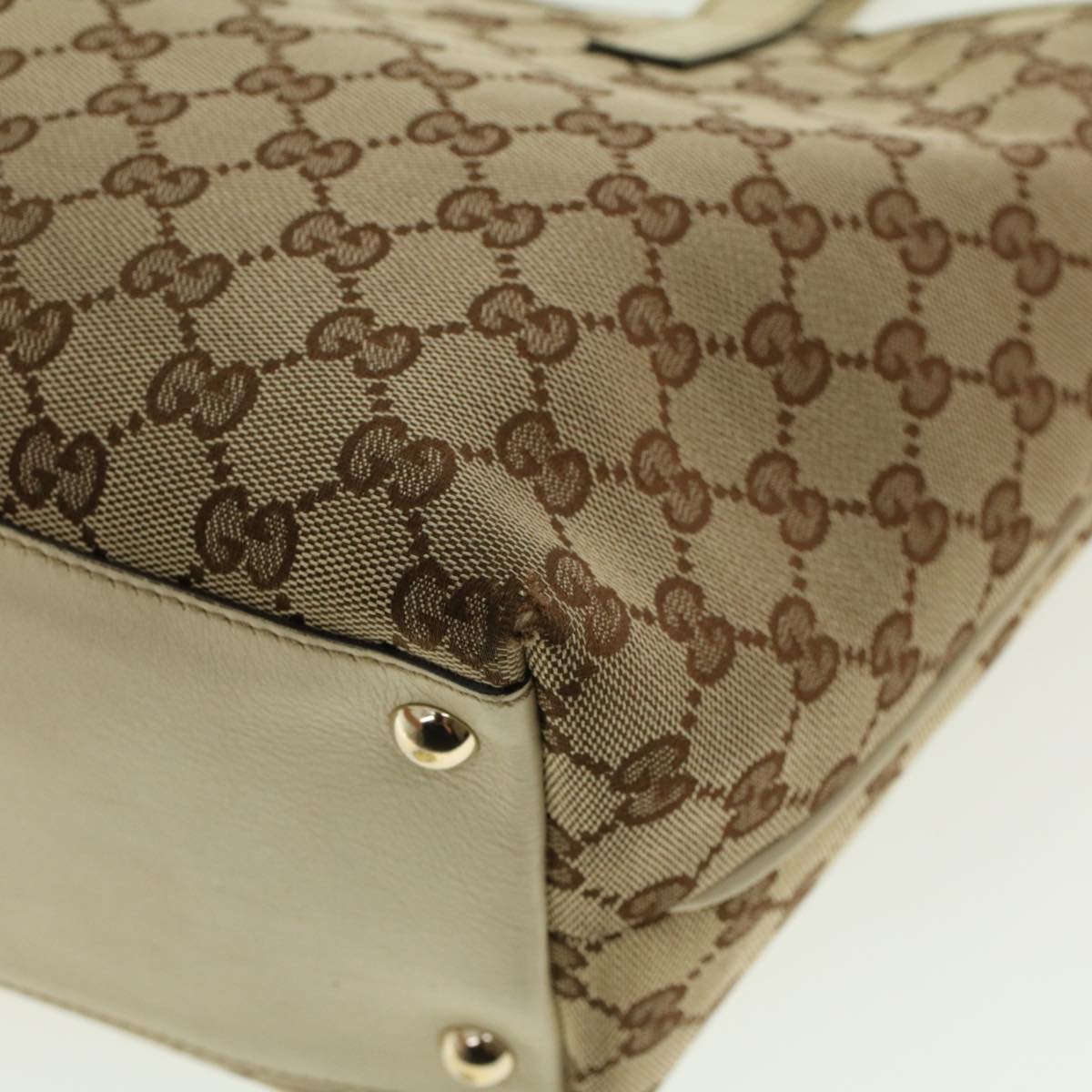 GUCCI GG Canvas Tote Bag Beige 169946 41352