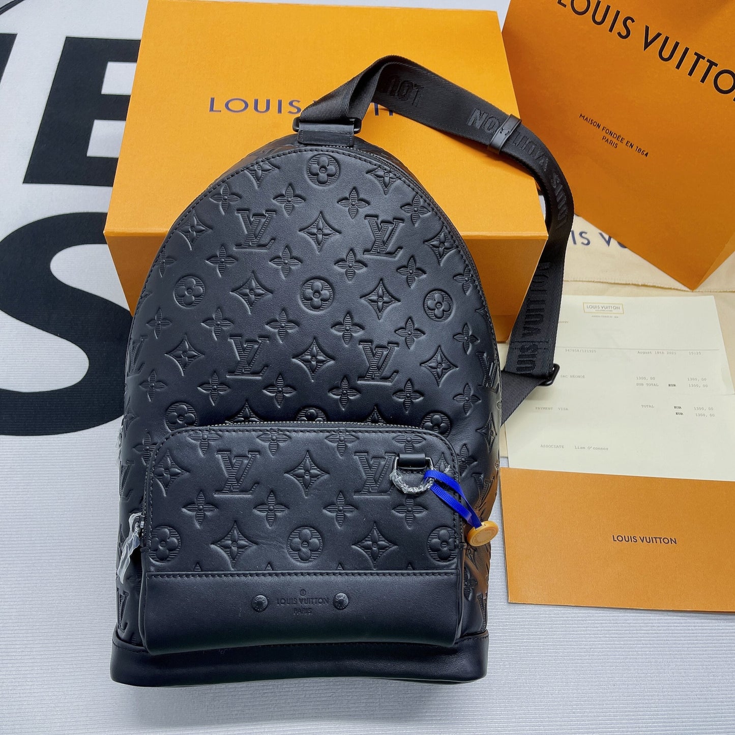 LV RaGLAMIr Slingbag Monogram Shadow Black For Men, Backpacks 16.5in/42cm LV M46107