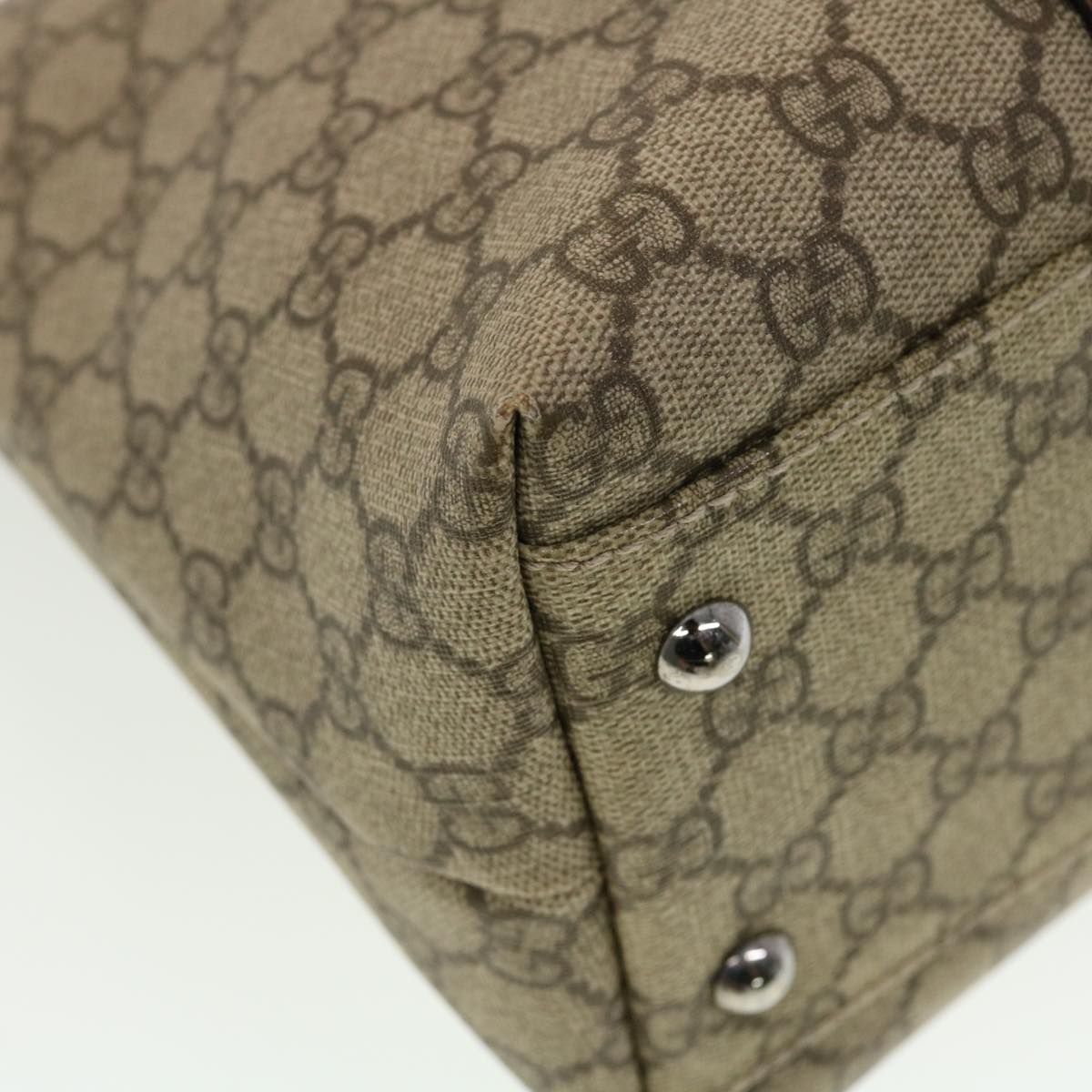 GUCCI GG Canvas Tote Bag PVC Leather Beige 114595 41370