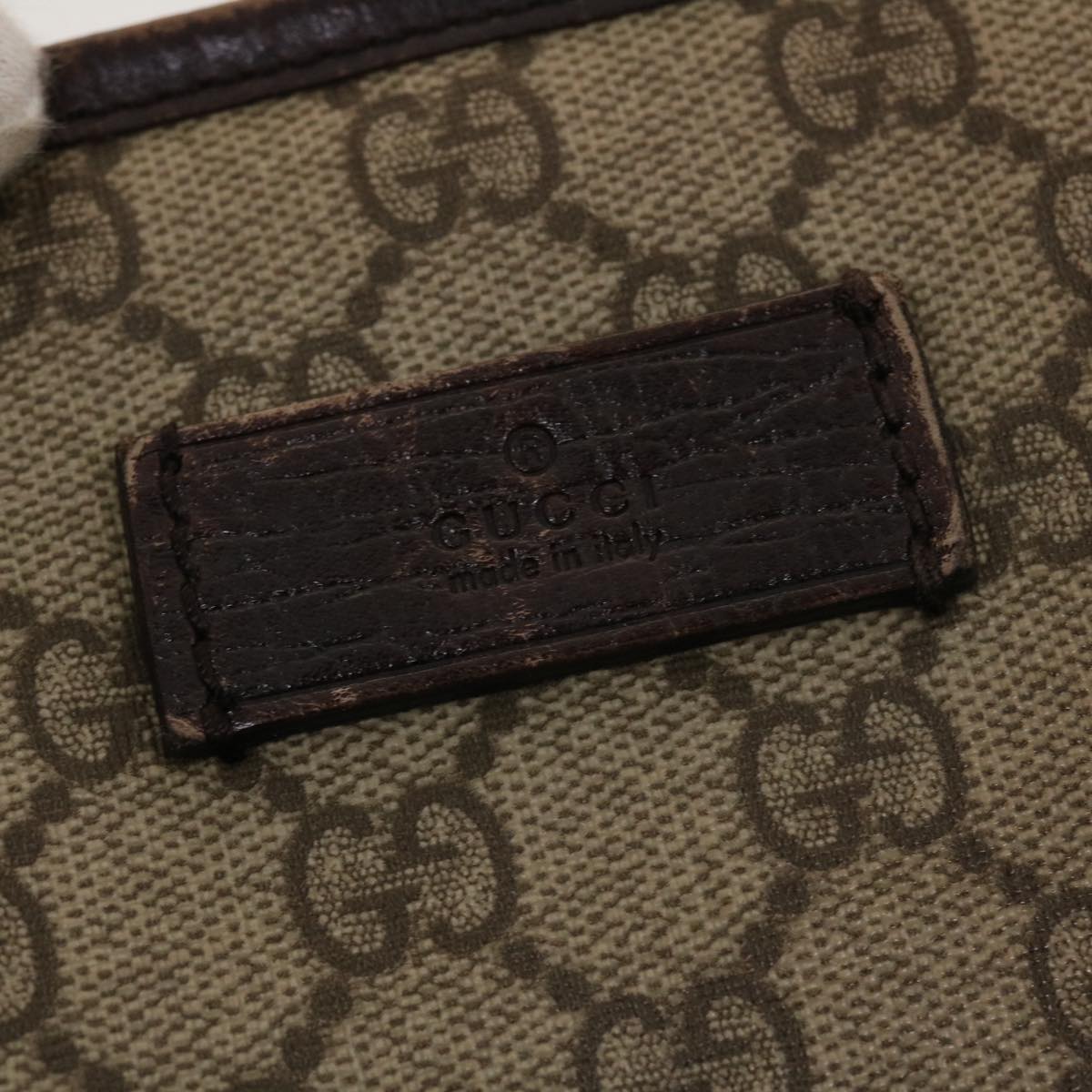 GUCCI GG Canvas Tote Bag PVC Leather Beige 114595 41370