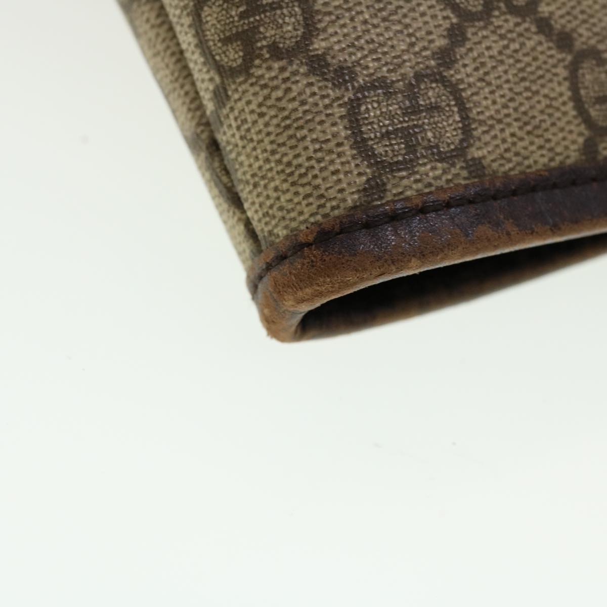 GUCCI GG Canvas Tote Bag PVC Leather Beige 114595 41370