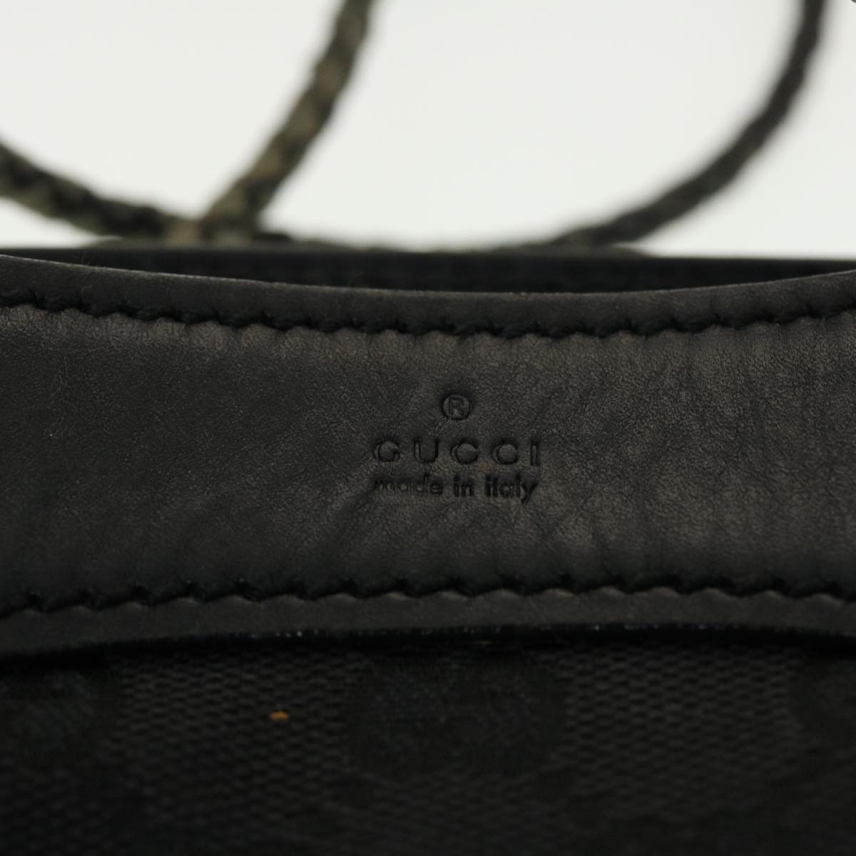GUCCI GG Canvas Shoulder Bag Black 109143 41377