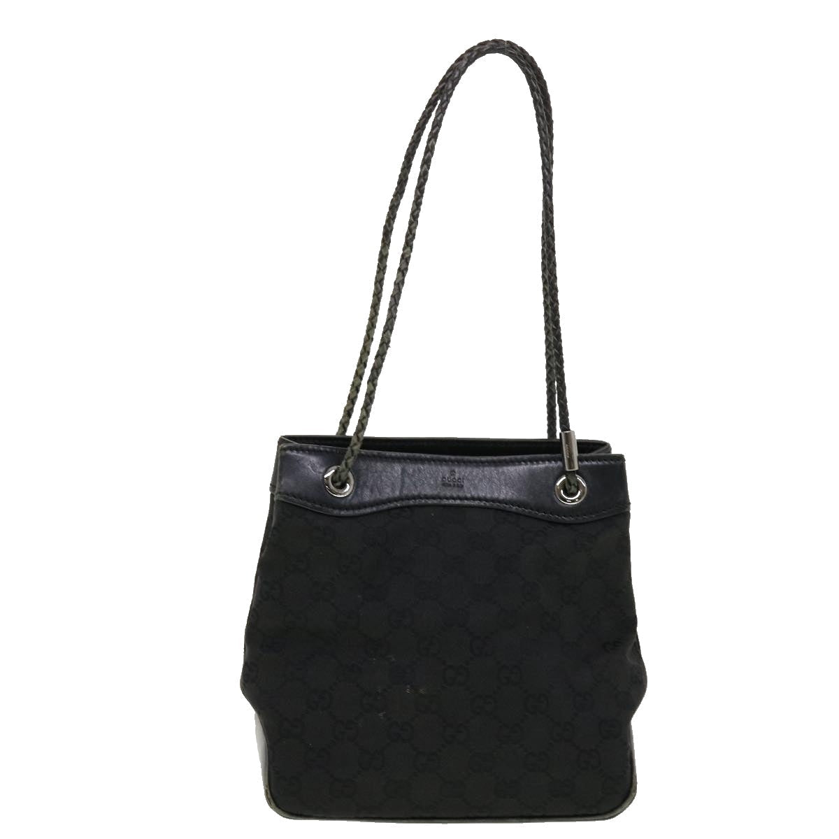 GUCCI GG Canvas Shoulder Bag Black 109143 41377