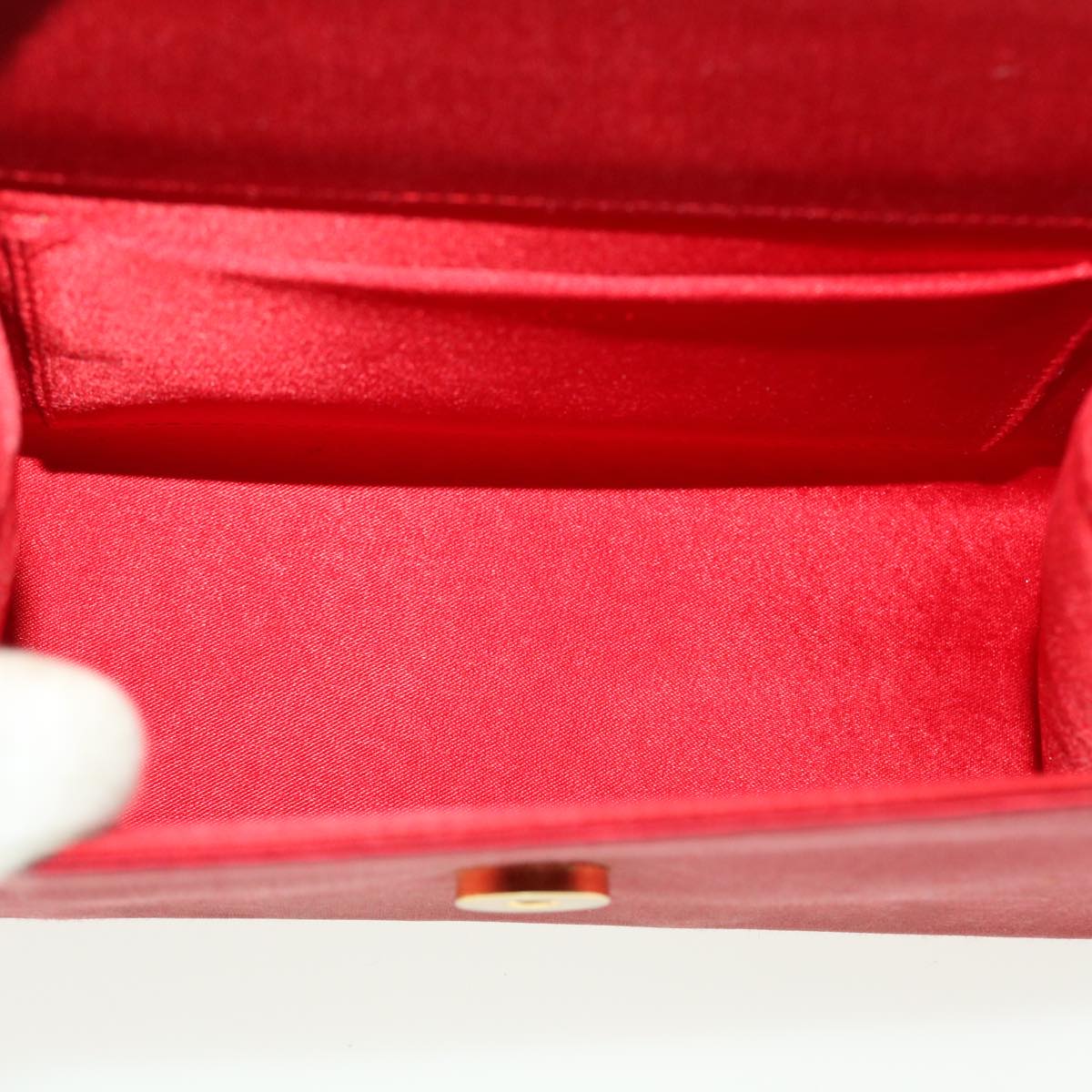 GUCCI Bamboo Hand Bag Satin Red 005 781 0265 41378