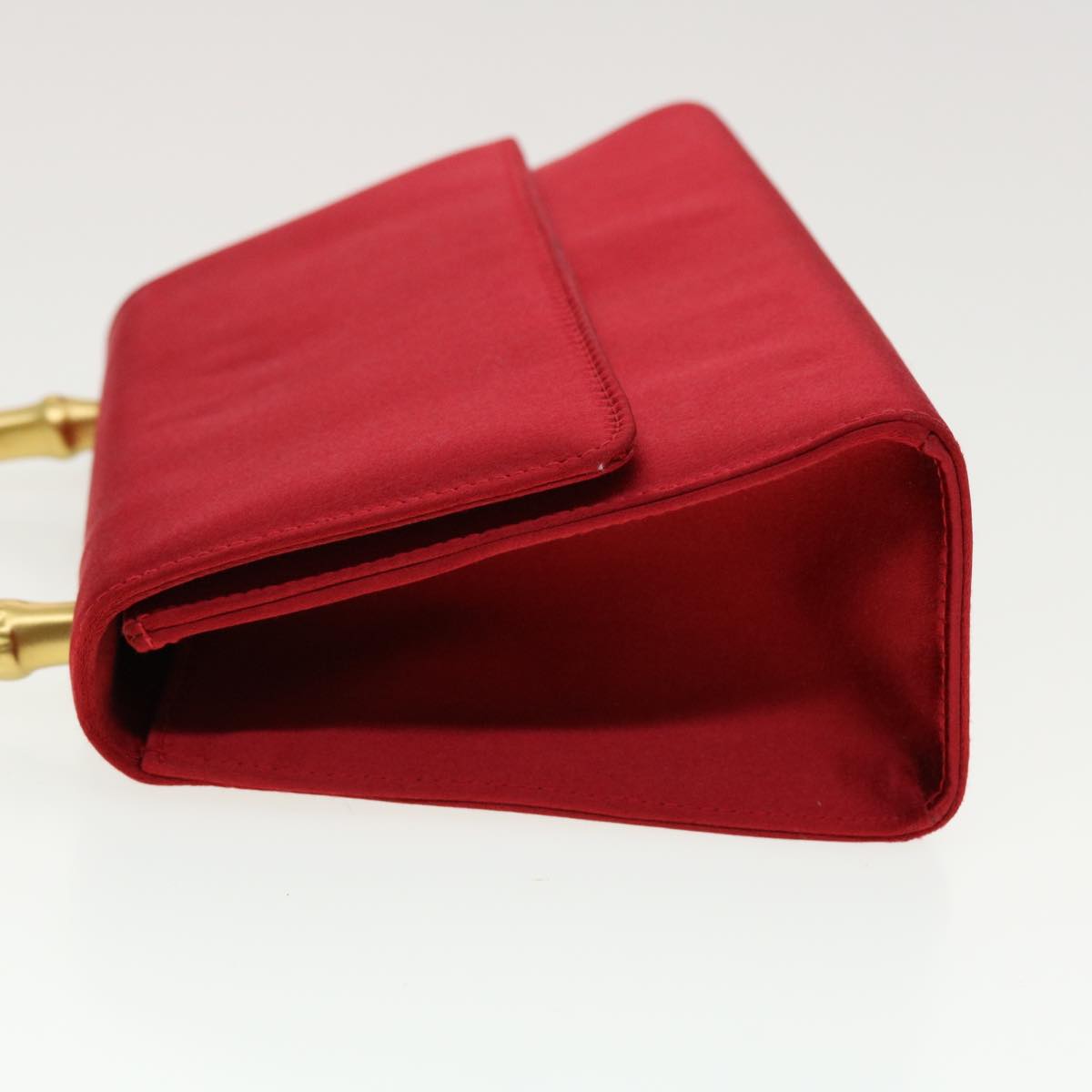 GUCCI Bamboo Hand Bag Satin Red 005 781 0265 41378