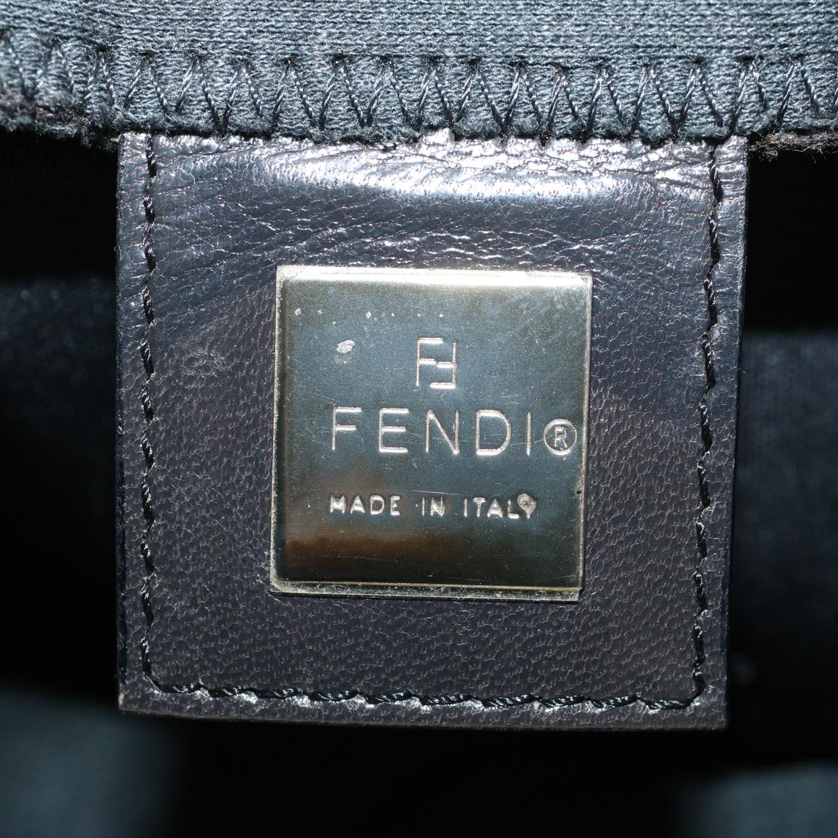 FENDI Mamma Baguette Shoulder Bag Cotton Gray 2305.26566.099 41382