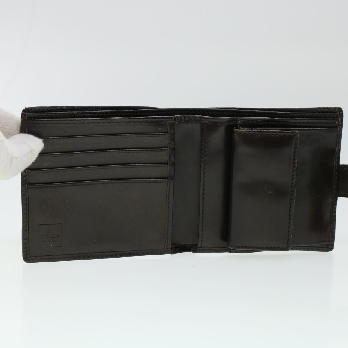 FENDI Key Case Zucca Canvas Wallet 3Set Black Brown 41787