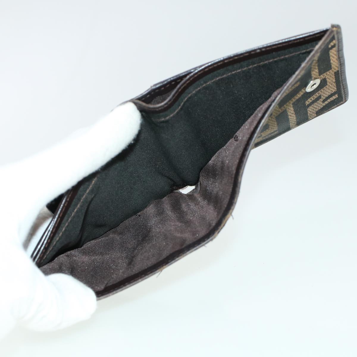 FENDI Key Case Zucca Canvas Wallet 3Set Black Brown 41787
