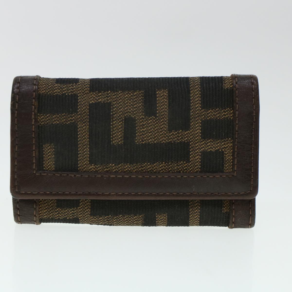FENDI Key Case Zucca Canvas Wallet 3Set Black Brown 41787