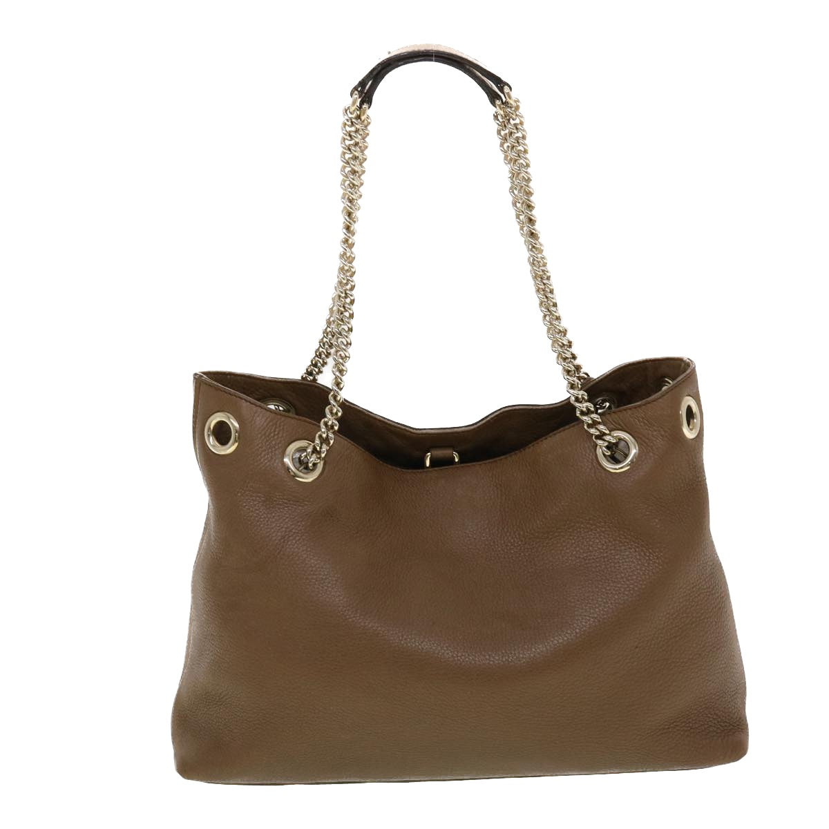 GUCCI Chain Soho Shoulder Bag Leather Brown 308982 41958