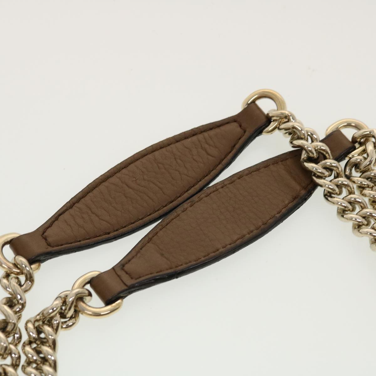 GUCCI Chain Soho Shoulder Bag Leather Brown 308982 41958