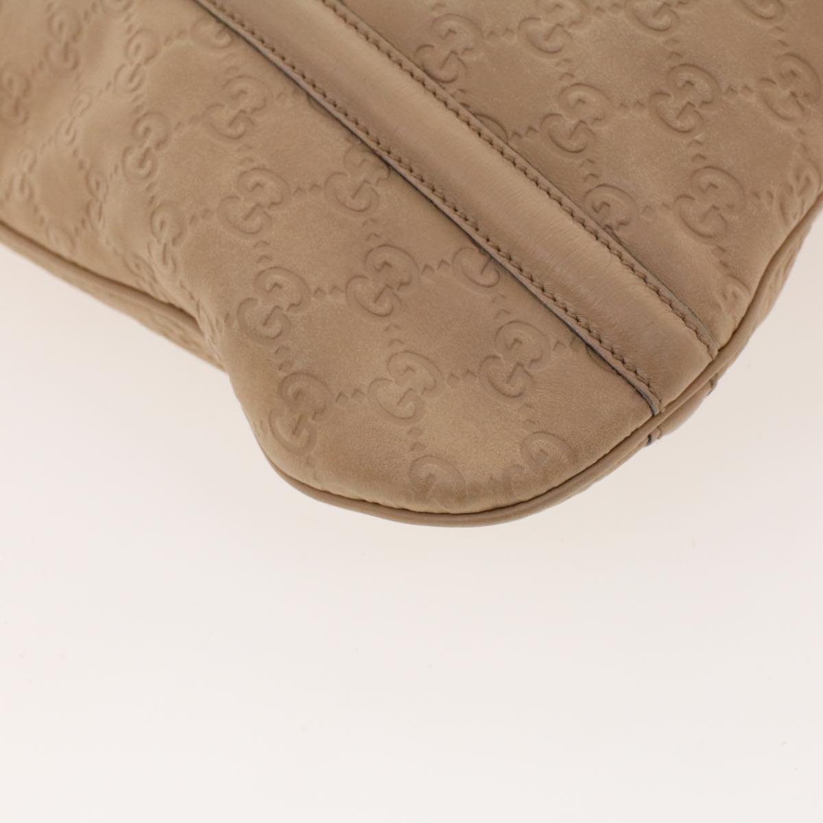 GUCCI GG Canvas Guccissima Shoulder Bag Beige 162740 41962