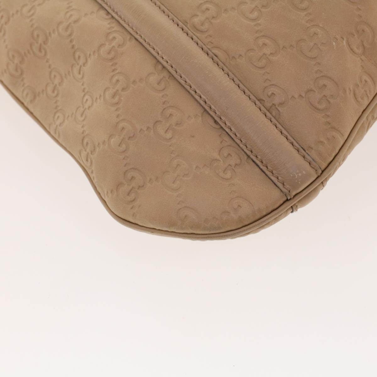 GUCCI GG Canvas Guccissima Shoulder Bag Beige 162740 41962