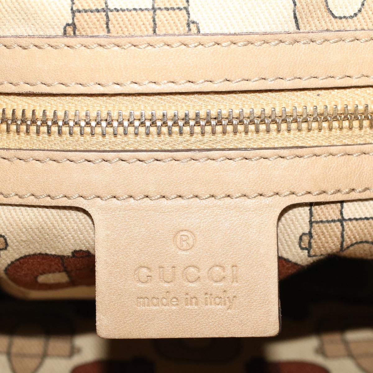 GUCCI GG Canvas Guccissima Shoulder Bag Beige 162740 41962