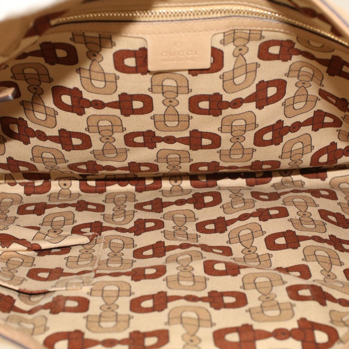 GUCCI GG Canvas Guccissima Shoulder Bag Beige 162740 41962