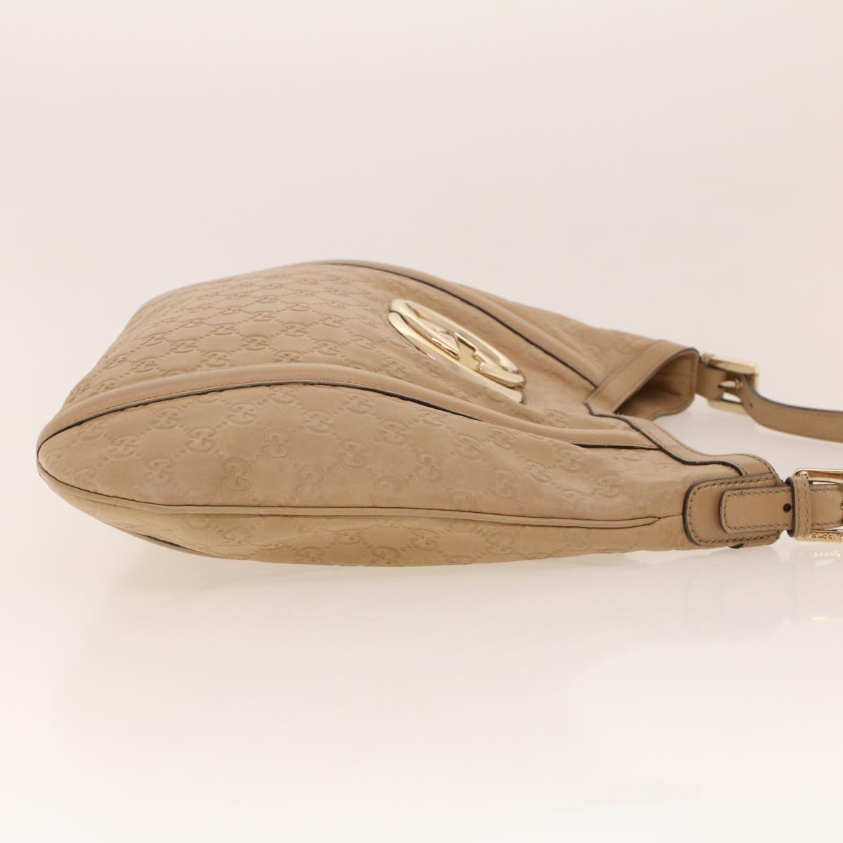 GUCCI GG Canvas Guccissima Shoulder Bag Beige 162740 41962