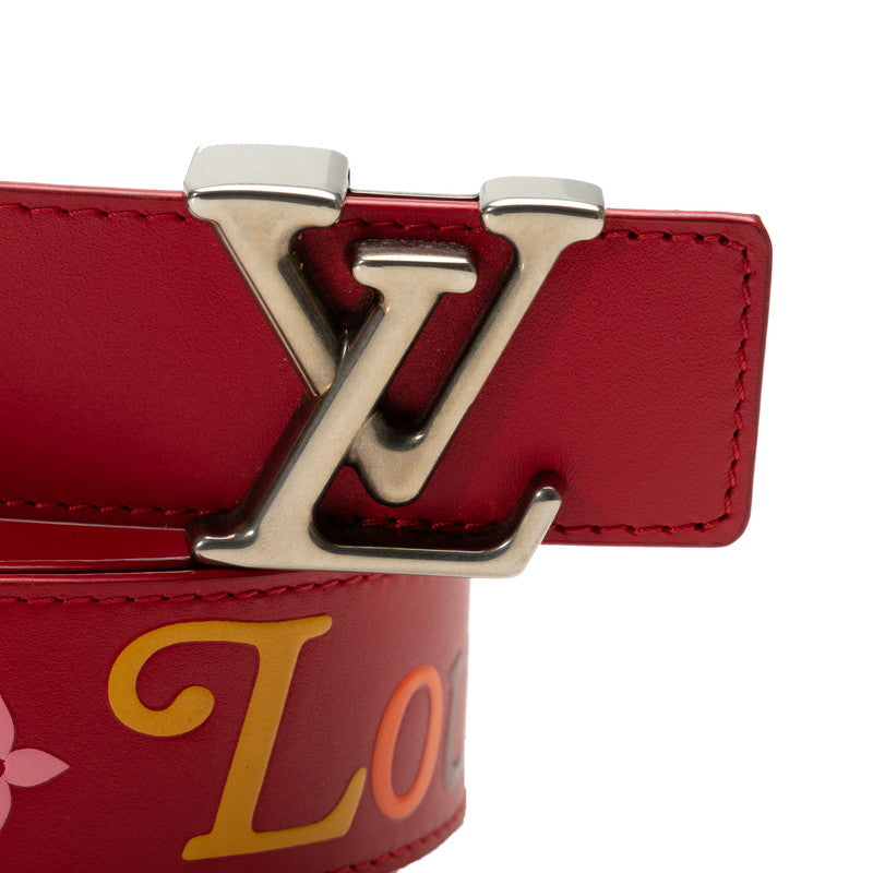 Louis Vuitton Monogram New Wave Sanctuary Belt 32/80 M0096 Red Multicolor Leather  Louis Vuitton