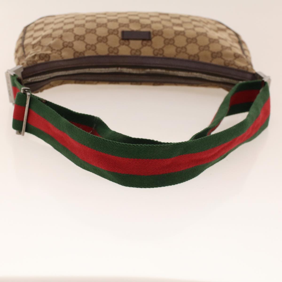 GUCCI GG Canvas Web Sherry Line Shoulder Bag Beige Red Green 122790 42089