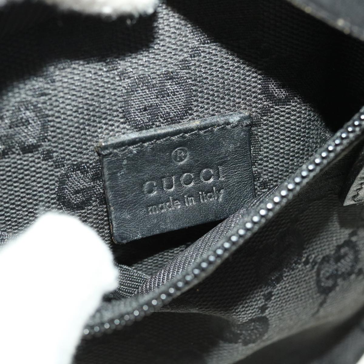GUCCI GG Canvas Waist bag Black 28566 42100
