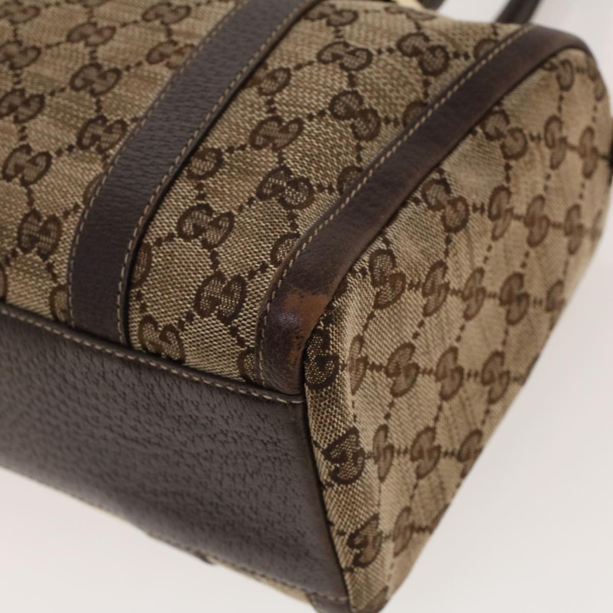 GUCCI GG Canvas Boston Bag Beige 130942 42101