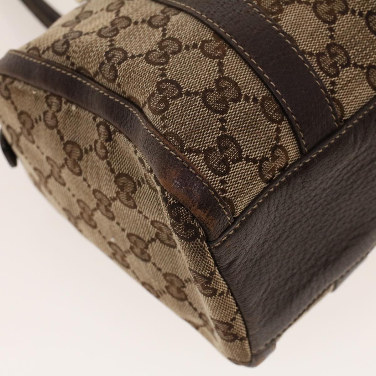 GUCCI GG Canvas Boston Bag Beige 130942 42101