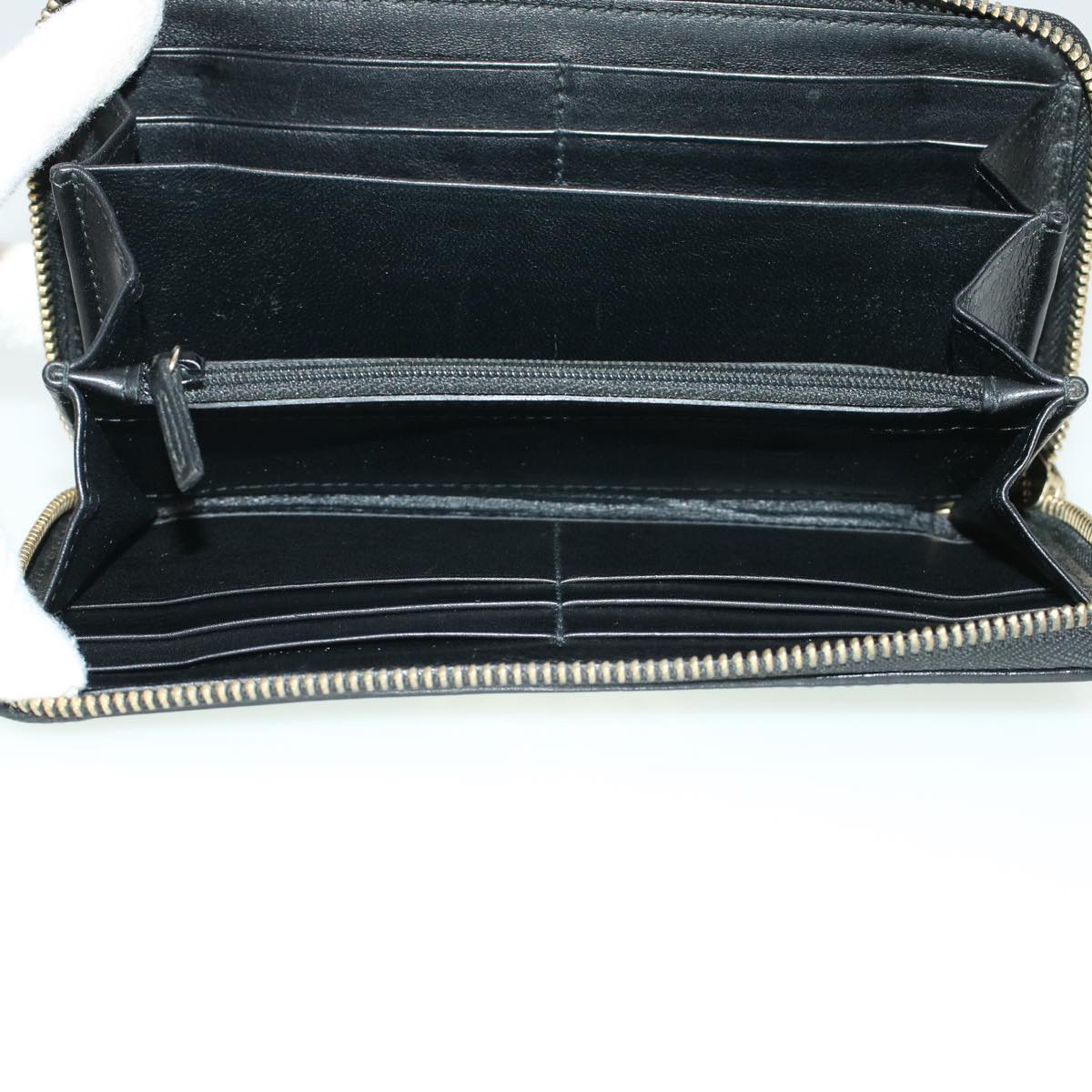 GUCCI GG Canvas Guccissima Long Wallet Black 291132 42180