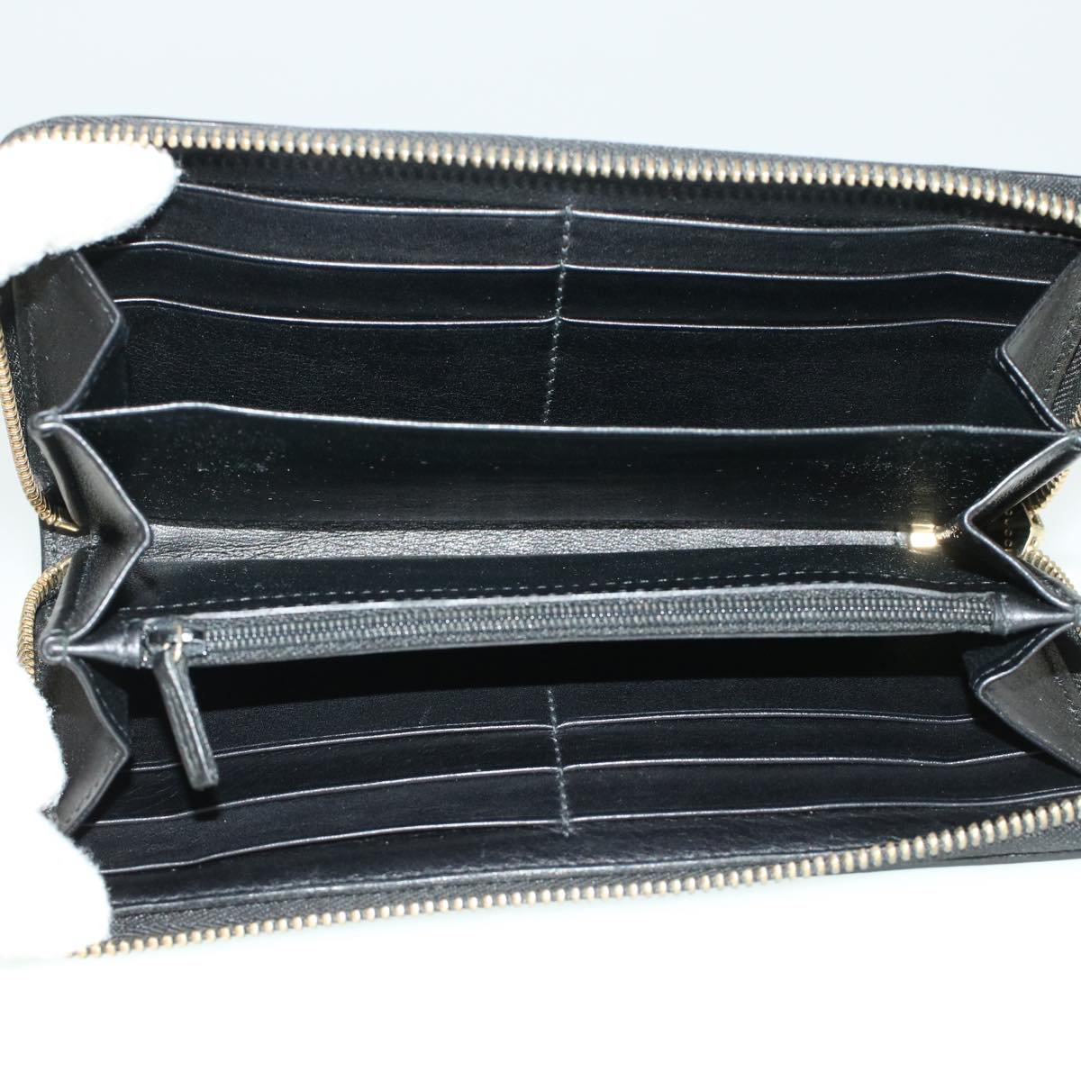 GUCCI GG Canvas Guccissima Long Wallet Black 291132 42180