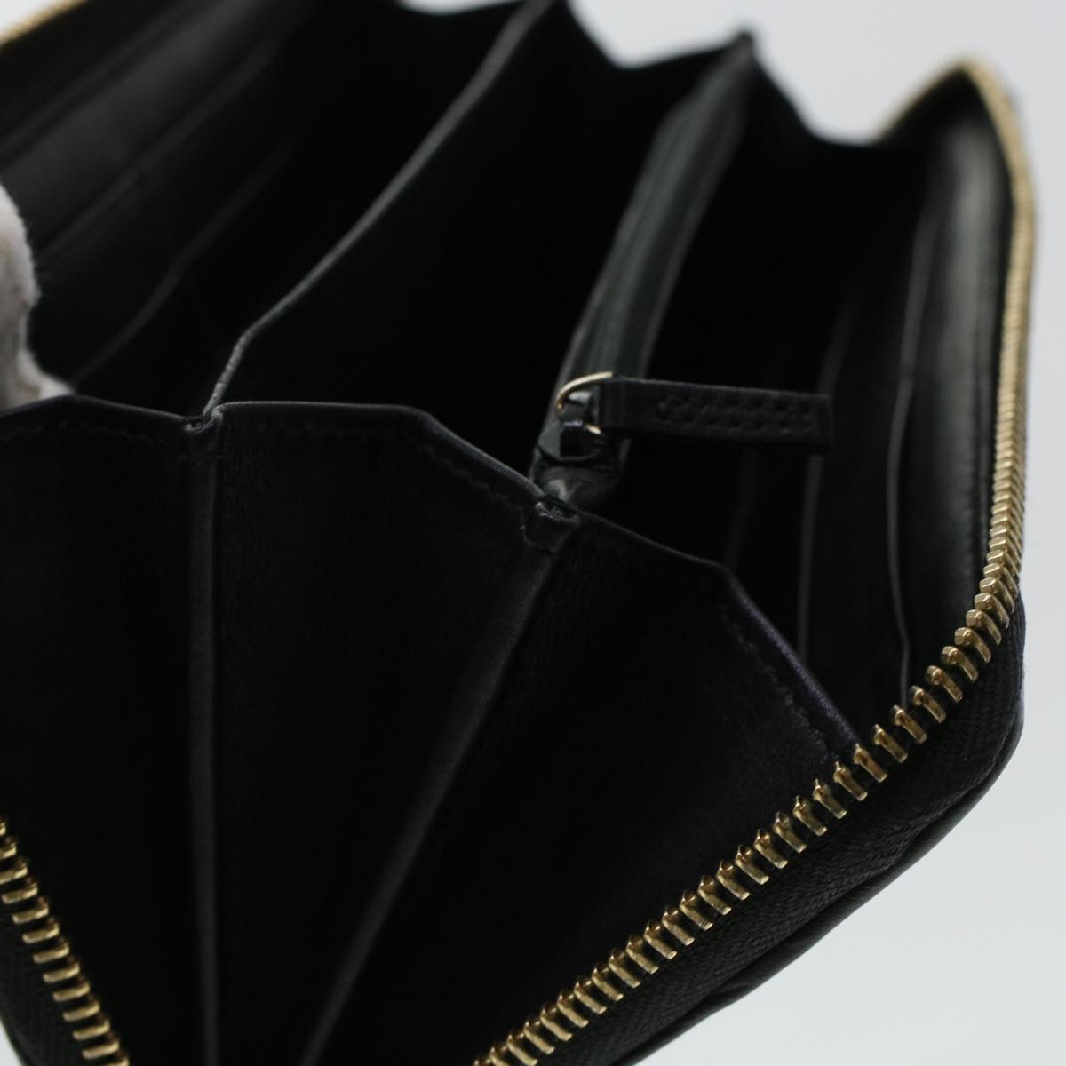 GUCCI GG Canvas Guccissima Long Wallet Black 291132 42180
