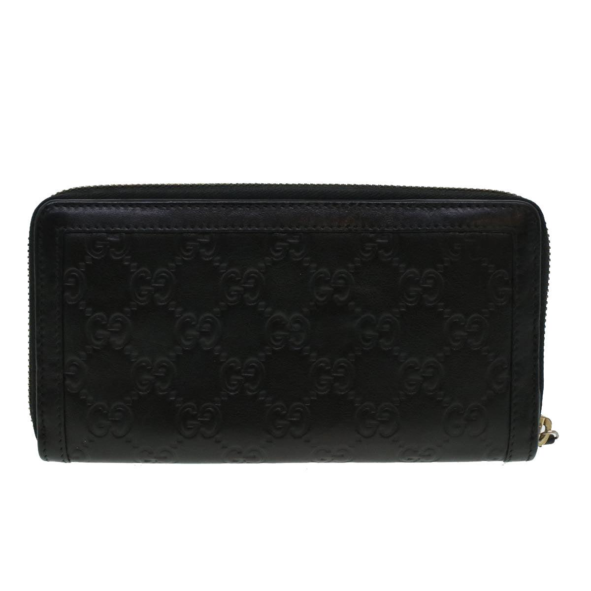 GUCCI GG Canvas Guccissima Long Wallet Black 291132 42180