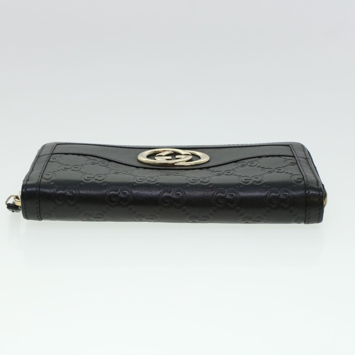 GUCCI GG Canvas Guccissima Long Wallet Black 291132 42180