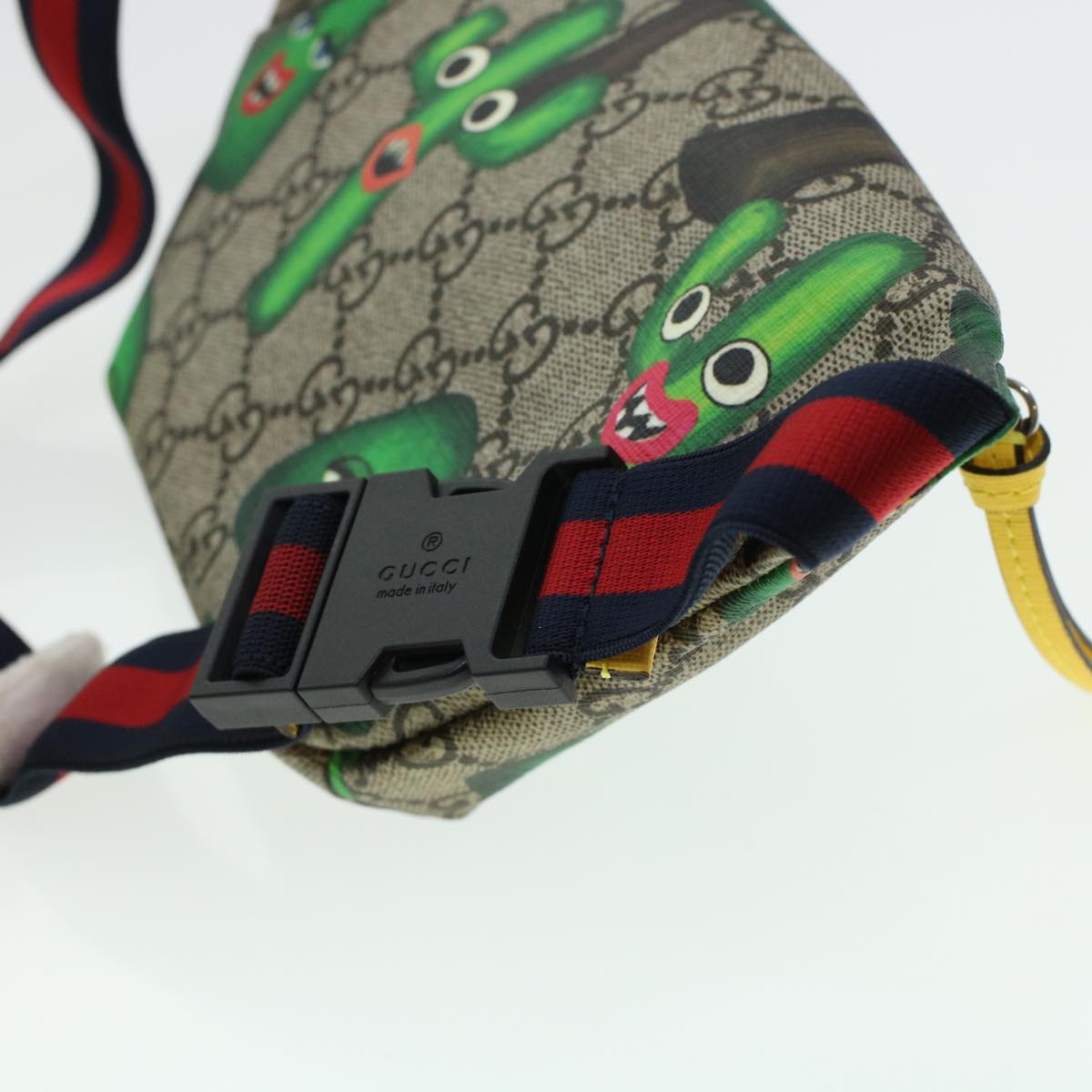 GUCCI GG Canvas Sherry Line Children Cactus Waist bag Beige 502095 42432A