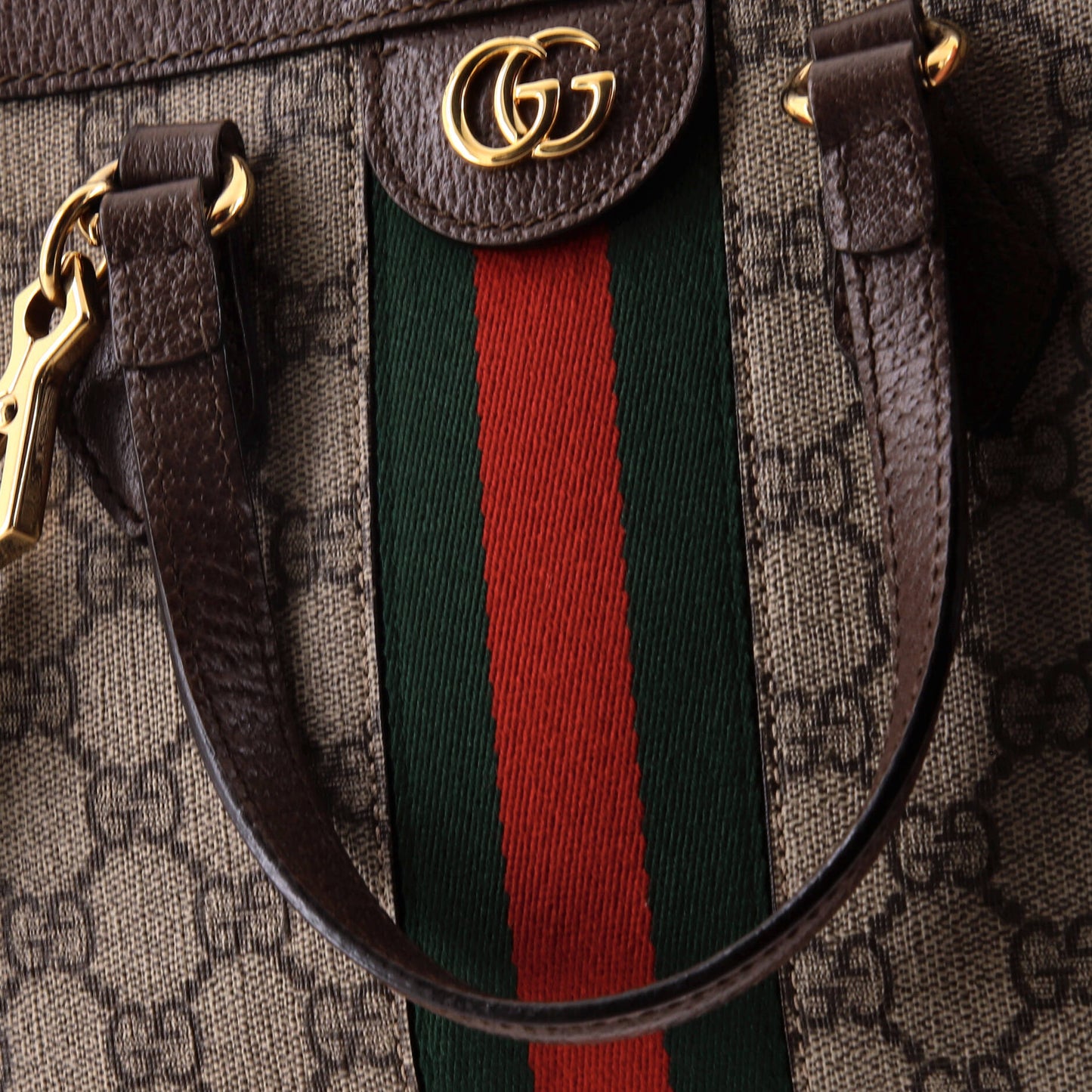 Ophidia Top Handle Tote GG Coated Canvas Small