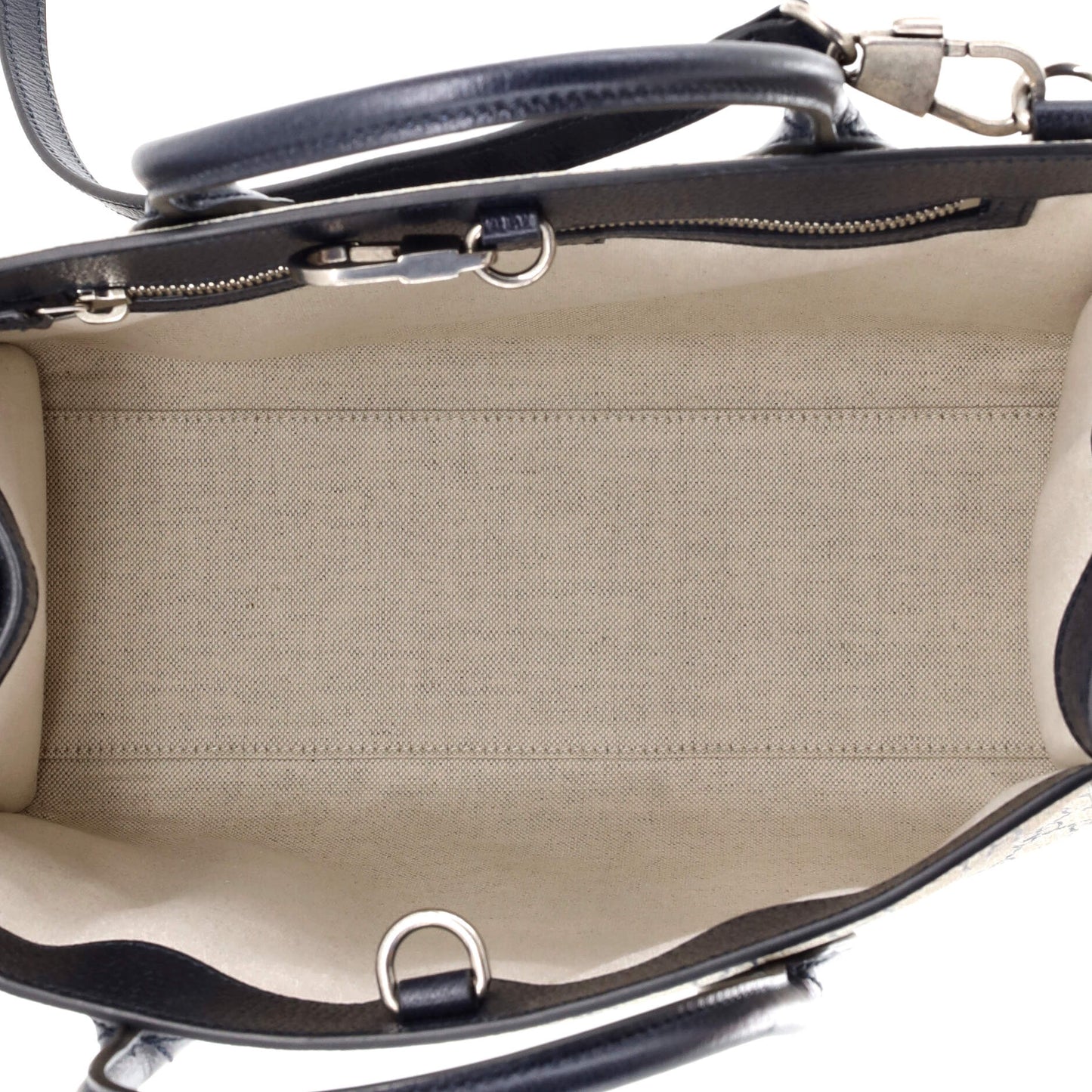 Structured Top Handle Open Tote GG Coated Canvas Small