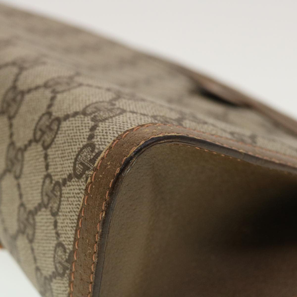 GUCCI GG Canvas Web Sherry Line Clutch Bag Beige Red Green 8901033 42746
