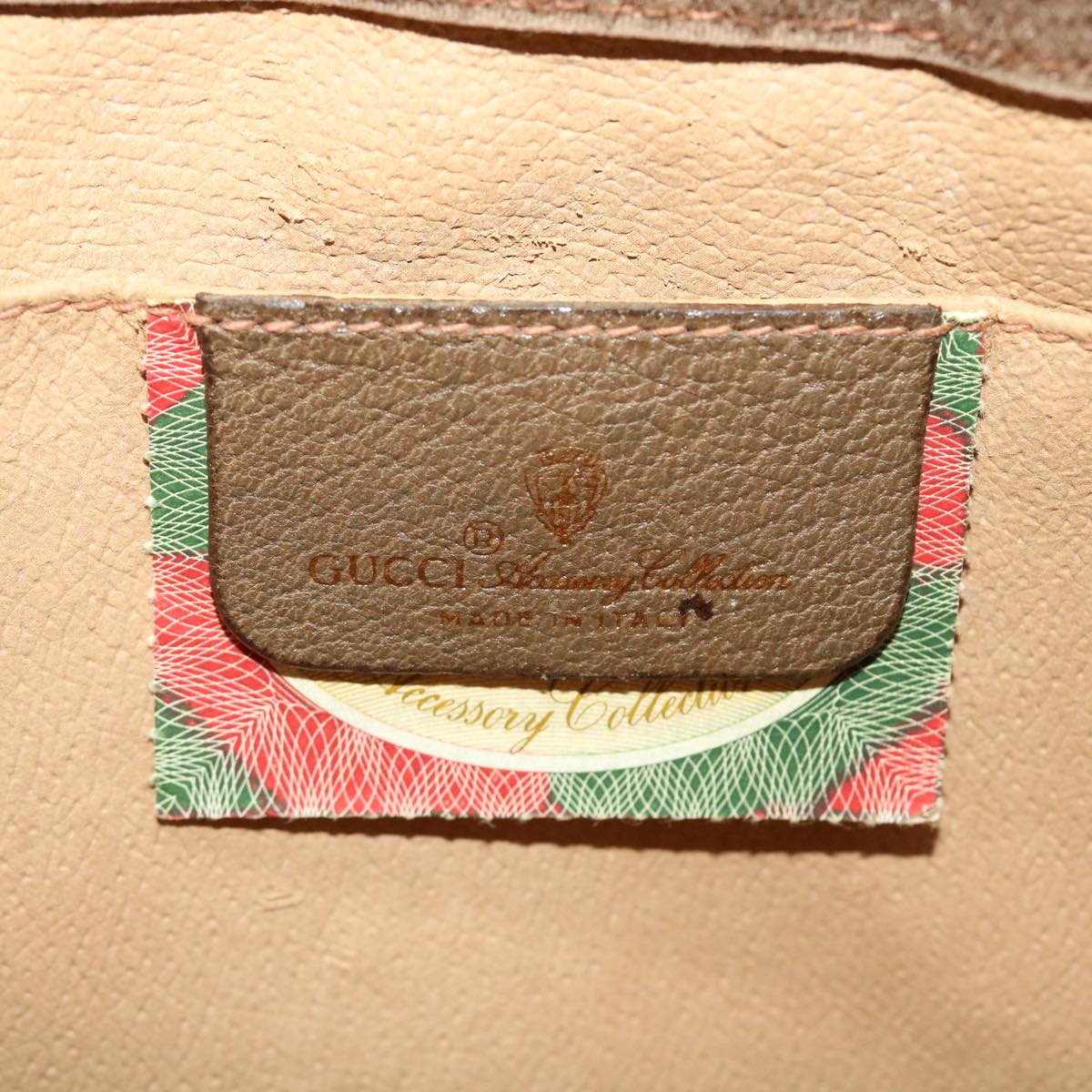 GUCCI GG Canvas Web Sherry Line Clutch Bag Beige Red Green 8901033 42746