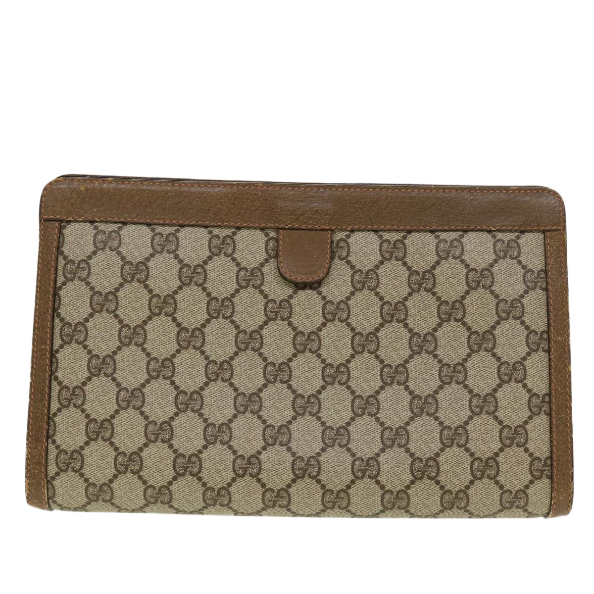 GUCCI GG Canvas Web Sherry Line Clutch Bag Beige Red Green 8901033 42746