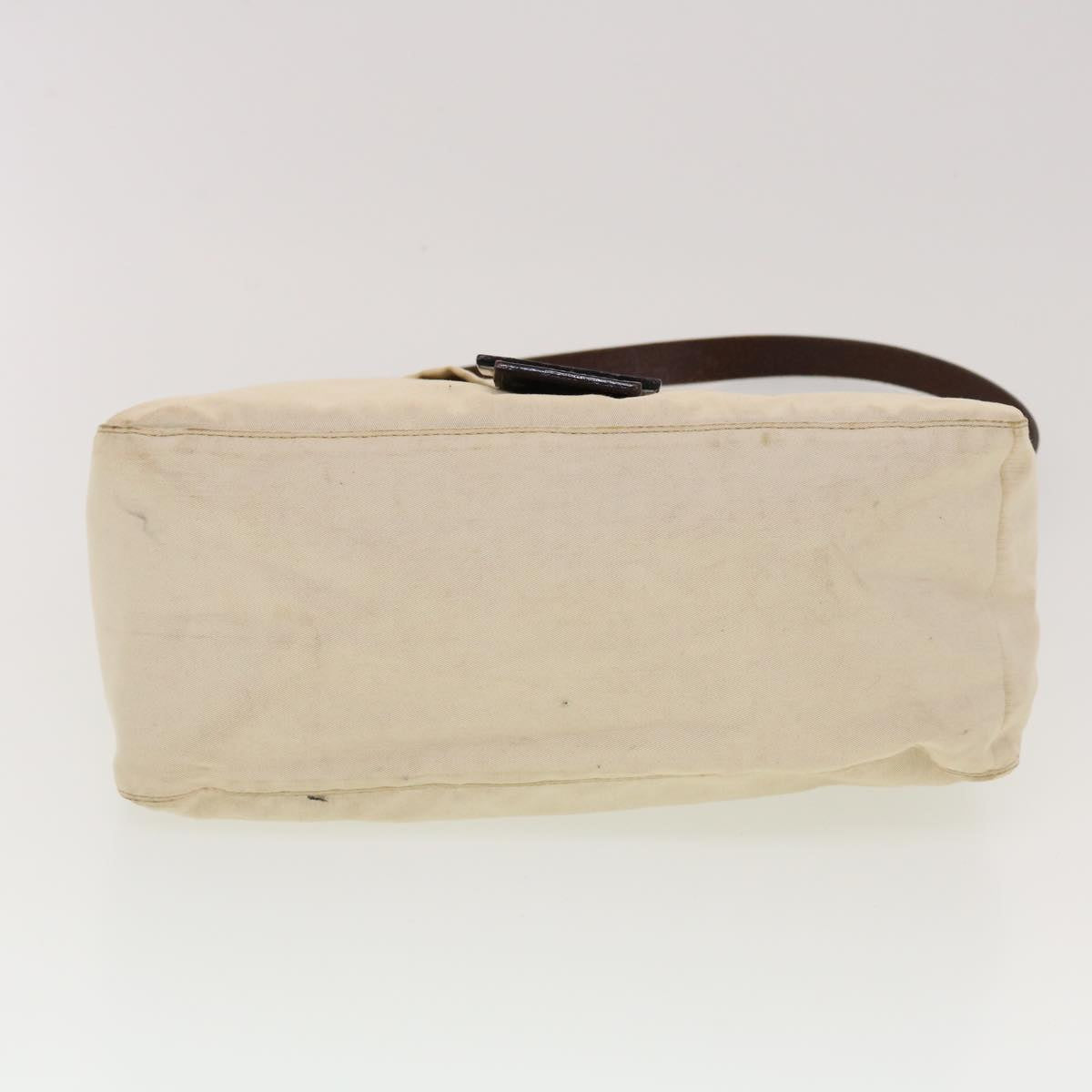 FENDI Mamma Baguette Shoulder Bag Canvas Beige 2355.26325.008 42758