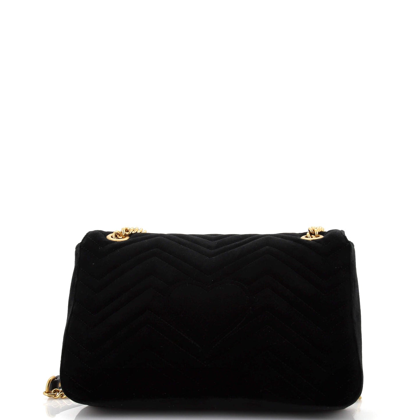 GG Marmont Flap Bag Embroidered Matelasse Velvet Medium