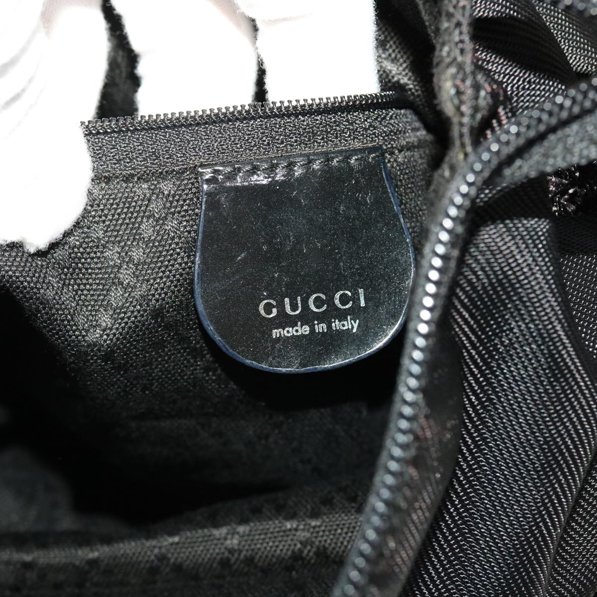 GUCCI Bamboo Hand Bag Nylon 2way Black 002.2122.0506 42767