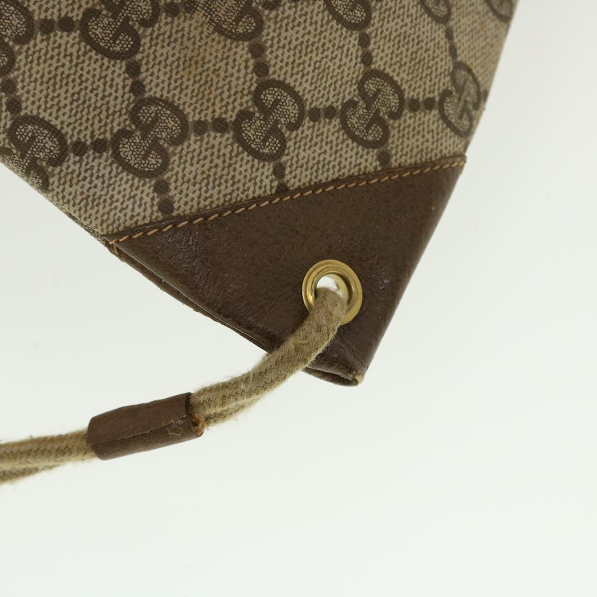 GUCCI GG Canvas Shoulder Bag PVC Leather Beige 97.19.302 42832