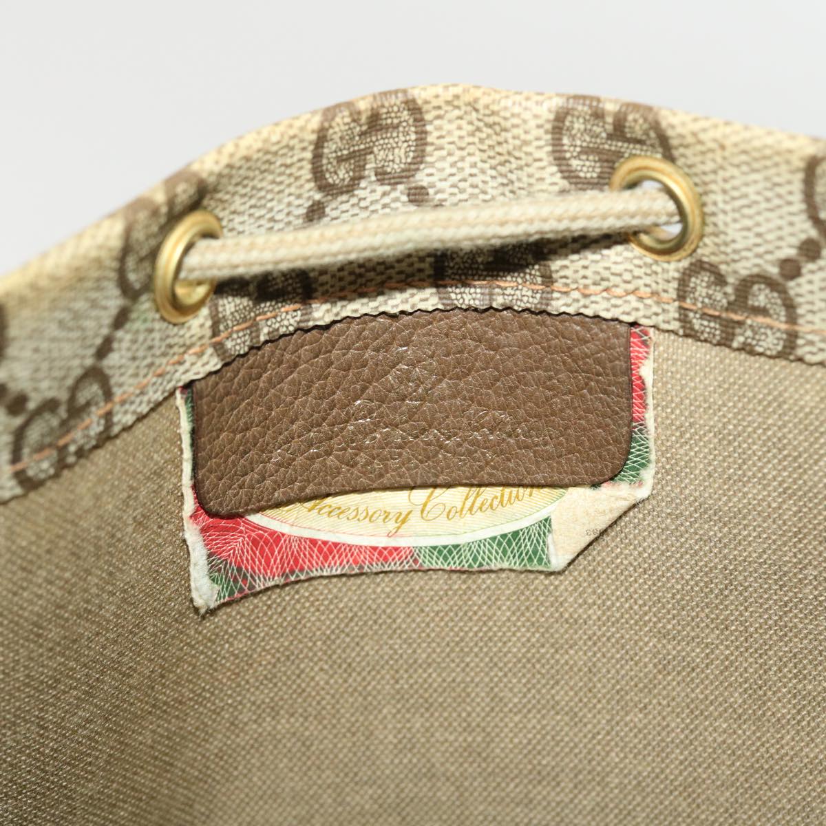 GUCCI GG Canvas Shoulder Bag PVC Leather Beige 97.19.302 42832