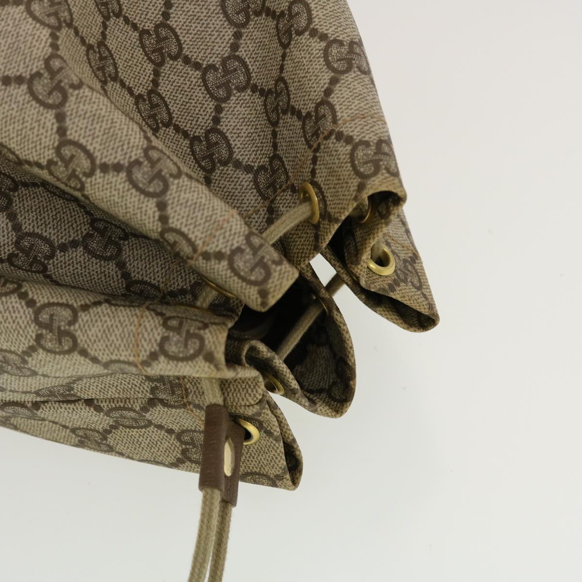GUCCI GG Canvas Shoulder Bag PVC Leather Beige 97.19.302 42832