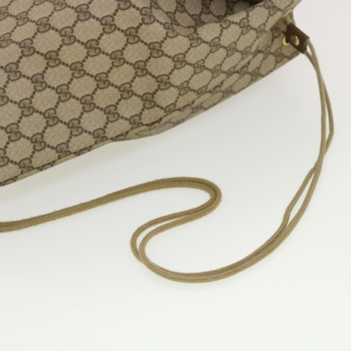 GUCCI GG Canvas Shoulder Bag PVC Leather Beige 97.19.302 42832