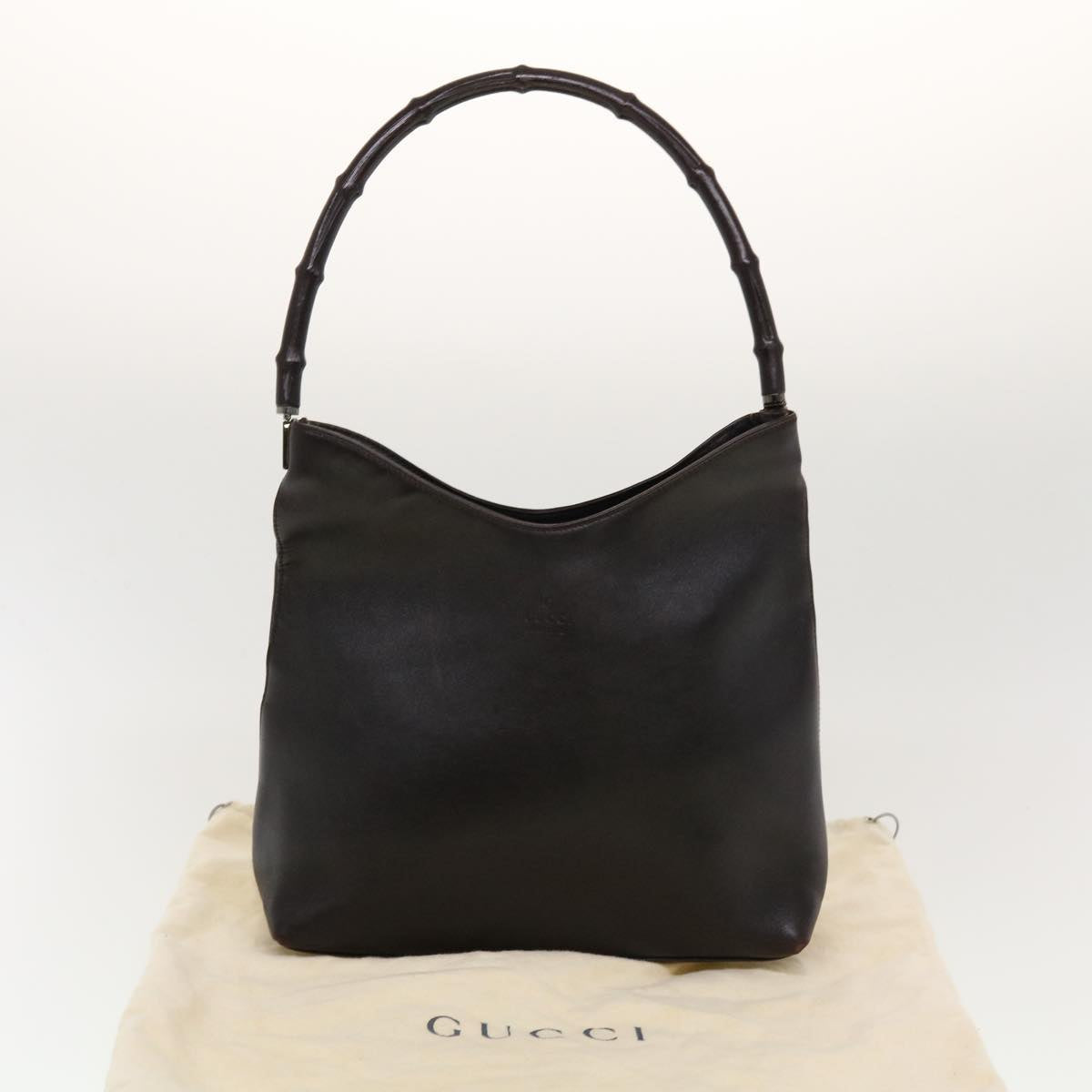 GUCCI Shoulder Bag Leather Black 0013244 42833