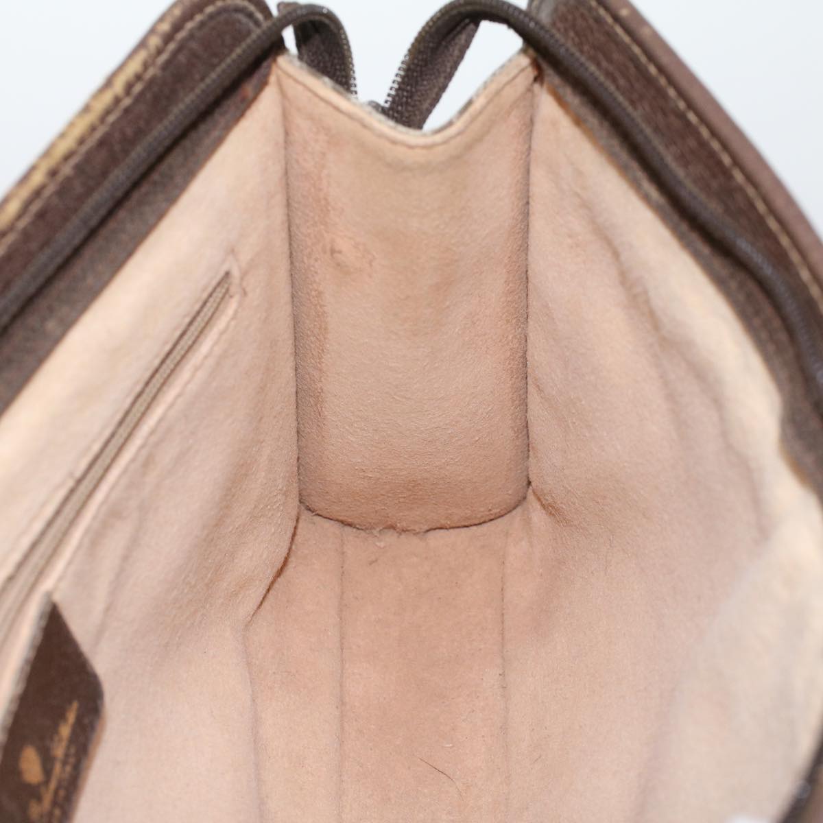 GUCCI GG Canvas Clutch Bag PVC Leather Beige 97.01.037 42879